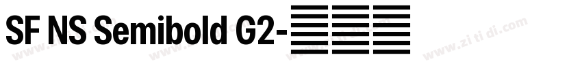 SF NS Semibold G2字体转换
